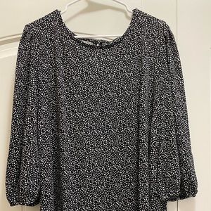 Women’s black leopard print blouse